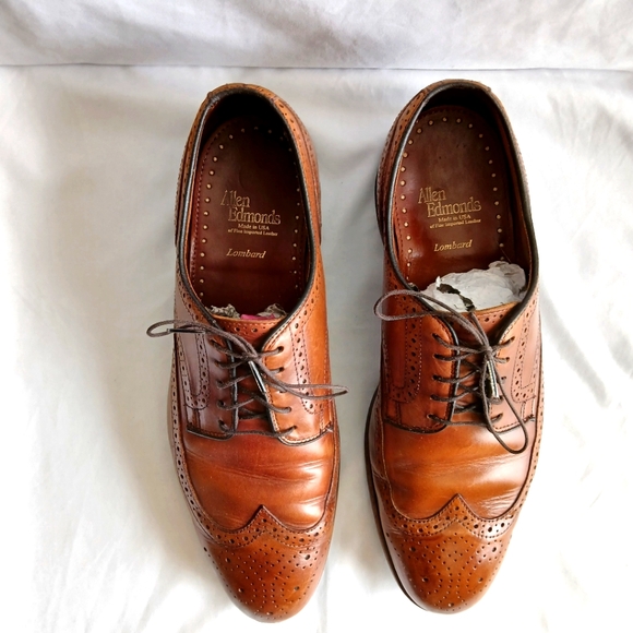 Allen Edmonds Lombard Wingtip Derby Dress Shoes 11D main image 4